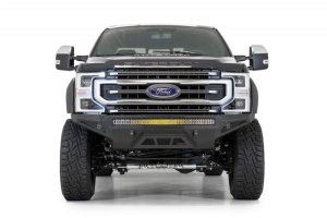 Ford Super Duty Front Bumper - Addictive Desert Designs - Stealth Fighter - Hammer Black - `20-`27 Ford Super Duty Front Bumper - Addictive Desert Designs - Stealth Fighter - Hammer Black - `20-`27